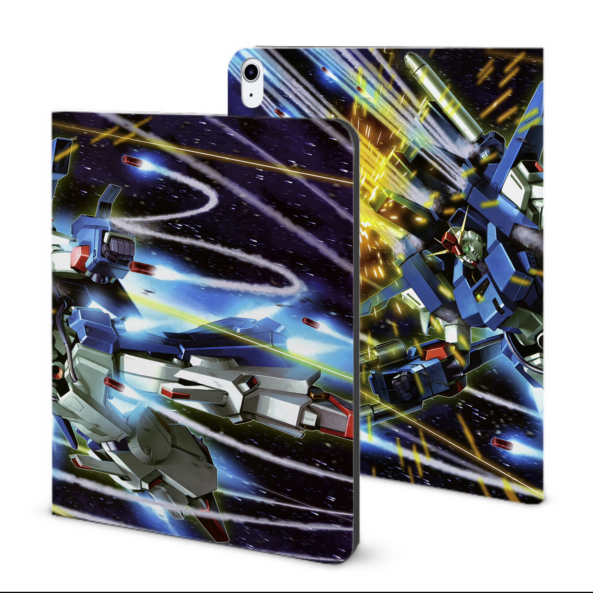 （画像用） 機動戦士ガンダム Mobile Suit Gundam IPad ケース ブック型 PUレザー TPU 耐衝撃 軽量 薄型 ペン収納なし 全面保護 IPad 各モデル対応